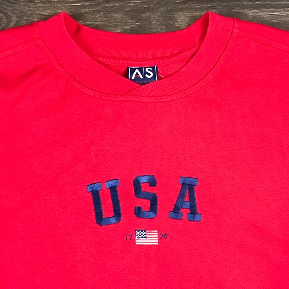 A|S Sports 1776 American Flag United State Of America 90s Vintage USA Sweater XL - Picture 3 of 6